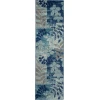 Nourison Home Tranquil TRA01 Navy/Light Blue 2 ft. 3 in. X 7 ft. 3 in. Area Rug