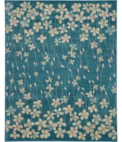 Nourison Home Tranquil TRA04 Turquoise 8 ft. X 10 ft. Area Rug