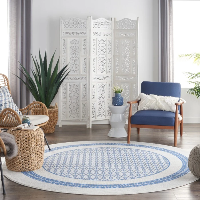 Nourison Whimsicle Area Rug WHS13-Ivory Blue