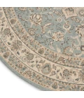 Nourison Living Treasures Round Area Rug LI15-Aqua/Ivory