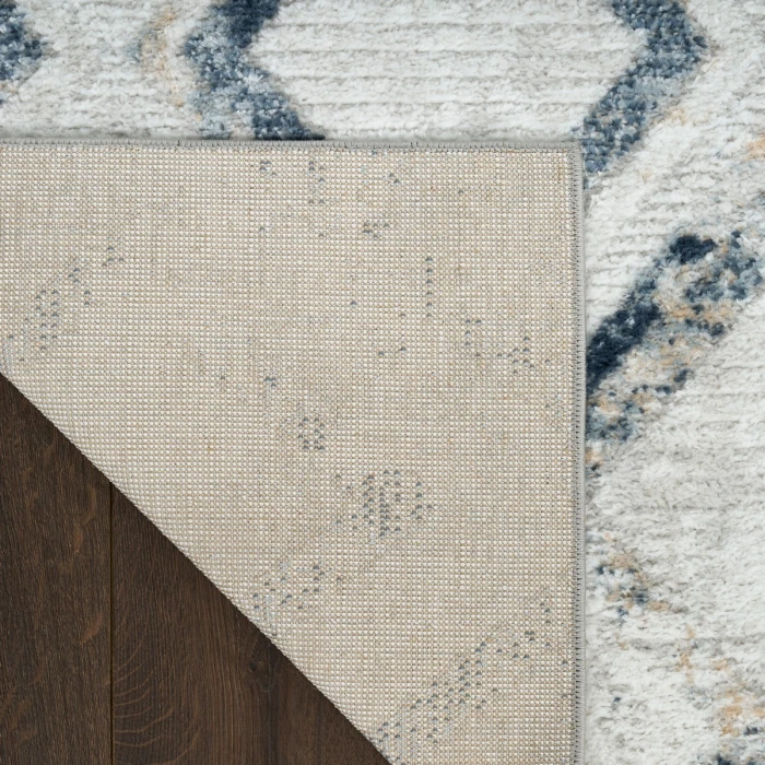 Nourison Dekor Grey Navy DEK05 7 ft. 10 in. X 9 ft. 10 in. Rect. Rug
