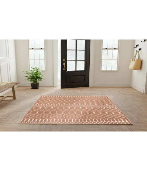 Nourison Astra Machine Washable Copper ASW10 5 ft. 3 in. X 7 ft. Rectangle Rug