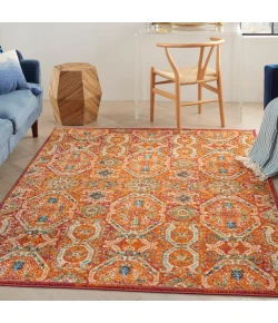 Nourison Home Allur ALR05 Red Multicolor 5 ft. 3 in. X 7 ft. 3 in. Area Rug