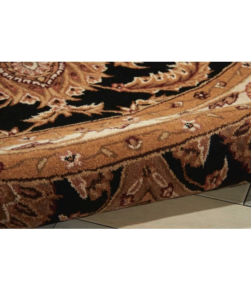 Nourison Home Heritage Hall Black HE19 6ft. x Freeform Free Form Rug