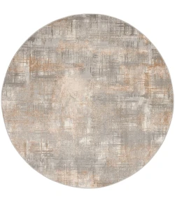 Calvin Klein CK950 Rush CK951 Grey Beige 6 ft. Round Area Rug