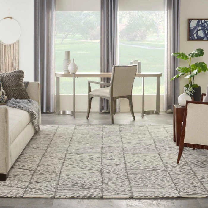 Nourison Colorado Grey White CLR01 4 ft. X 6 ft. Rect. Rug