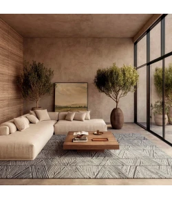 Nourison Home Colorado CLR01 Grey White 3 ft. 9 in. X 5 ft. 9 in. Area Rug
