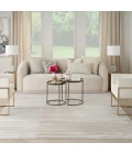 Inspire Me! Home Décor Brushstrokes Area Rug BSK04 Beige Silver