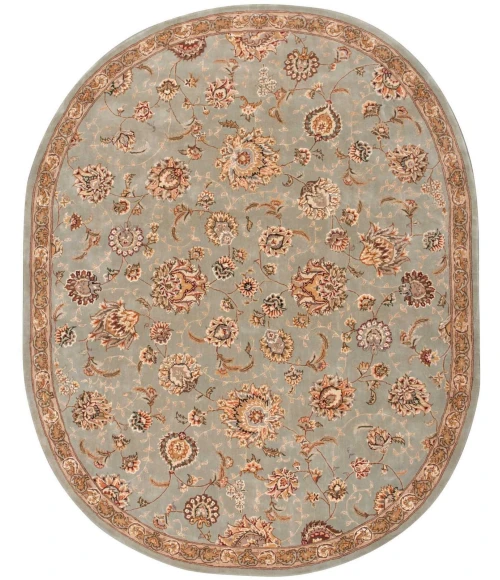 Nourison Home Nourison 2000 Aqua 2360 7ft.6in. x 9ft.6in. Oval Oval Rug