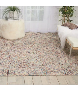 Nourison Interlock - Itl01 Multicolor Area Rug 5 ft. X 7 ft. 6 Rectangle