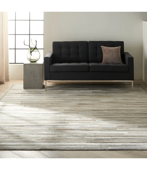Calvin Klein Home Prairie Area Rug PRA1 Silver