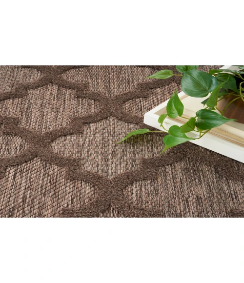Nourison Easy Care Brown NES01 5 ft. X 7 ft. Rectangle Rug