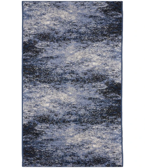 Nourison Passion Light Blue Black PSN10 1 ft. 10 in. X 6 ft. Rectangle Rug