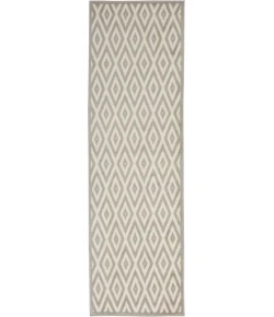 Nourison Home Grafix GRF18 White Grey 2 ft. 3 in. X 7 ft. 6 in. Area Rug
