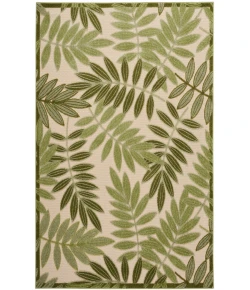 Nourison Home Aloha ALH18 Ivory Green 3 ft. 6 in. X 5 ft. 6 in. Area Rug