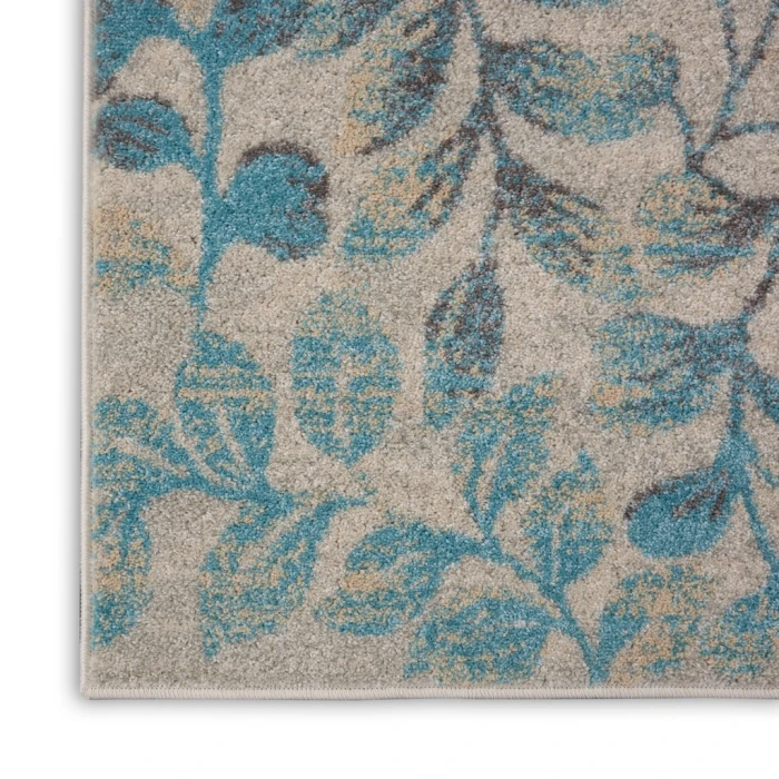 Nourison Tranquil Runner Area Rug TRA03-Ivory/Turquoise