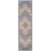 Nourison Home Elation ETN08 Ivory Blue 2 ft. 3 in. X 7 ft. 6 in. Area Rug