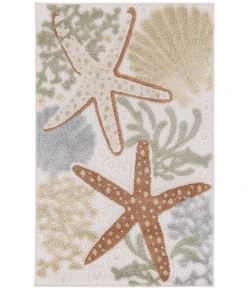 Nourison Home Aloha ALH24 Ivory Multicolor 2 ft. 8 in. X 4 ft. Area Rug