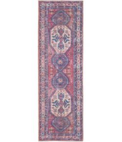 Nourison Home New Concept Washables SR105 Red Navy 2 ft. 2 in. X 10 ft. Area Rug