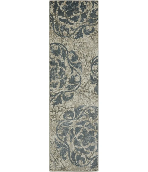 Nourison Maxell Runner Area Rug MAE10-Ivory/Blue