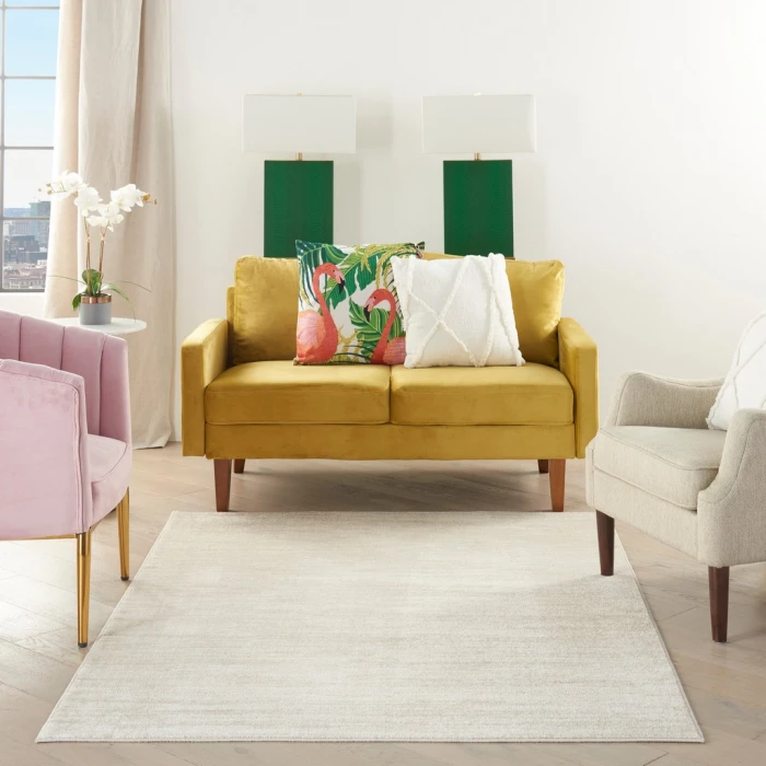 Nourison Essentials Ivory Beige Area Rug NRE01-Ivory Beige