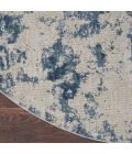 Nourison Rustic Textures Area Rug RUS16 Grey/Blue 5'3" Round