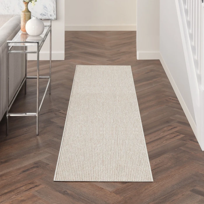 Nourison Natural Texture Ivory Beige NTX01 2ft.2in. x 10ft. Rect. Rug