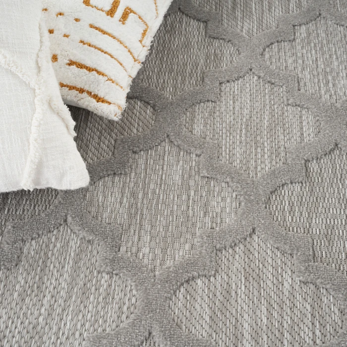 Nourison Easy Care Area Rug NES01 Silver Grey