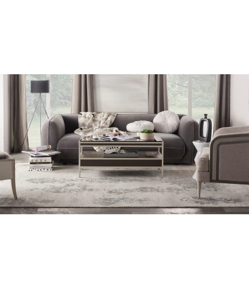 Nourison Silk Shadows Ivory Silver SHA14 6 ft. X 8 ft. Rect. Rug