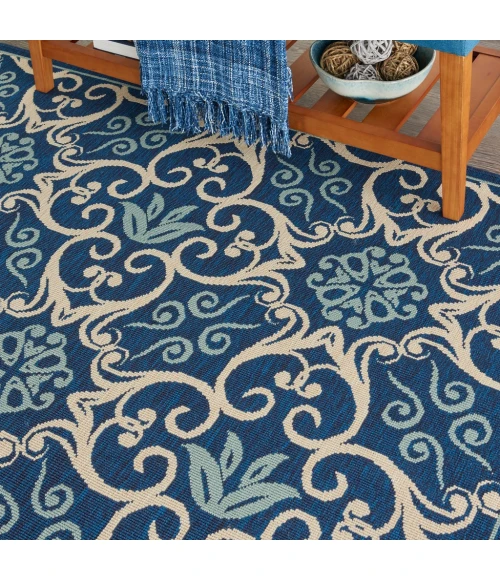 Nourison Caribbean Square Area Rug CRB02-Navy