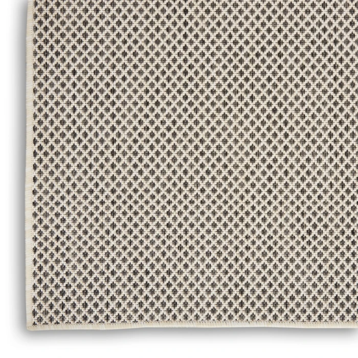 Nourison Courtyard Area Rug COU01-Ivory Charcoal
