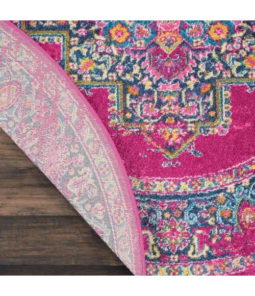 Nourison Passion Round Area Rug PSN03-Fuchsia
