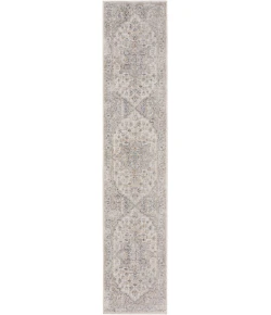 Nourison Home Astra Machine Washable ASW12 Silver Grey 2 ft. 2 in. X 8 ft. Area Rug