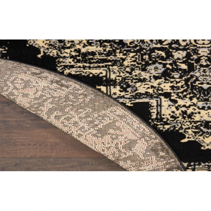 Nourison Grafix Black GRF14 4 ft. Round Rug