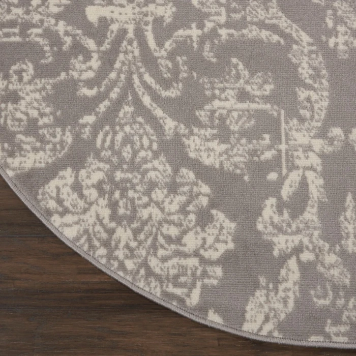 Nourison Jubilant Round Area Rug JUB09-Grey