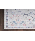 Nicole Curtis Machine Washable Series 1 Ivory Blue SR110 9 ft. 2 in. X 12 ft. Rectangle Rug