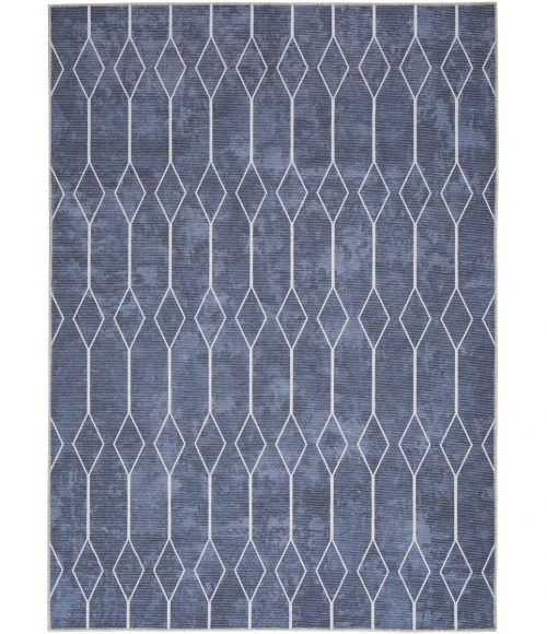 Nicole Curtis Machine Washable Series 1 Area Rug SR107 Navy