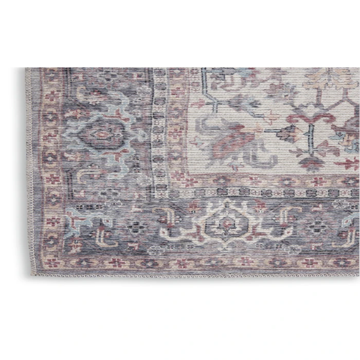 Nicole Curtis Machine Washable Series 1 Grey SR104 3 ft. X 5 ft. Rectangle Rug