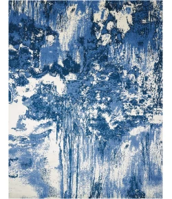 Nourison Twilight Blue Ivory TWI24 9ft.9in. x 13ft.9in. Rect. Rug
