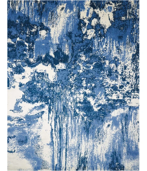 Nourison Twilight Blue Ivory TWI24 9ft.9in. x 13ft.9in. Rect. Rug