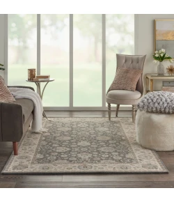 Nourison Home Living Treasures LI16 Grey/Ivory 3 ft. 6 in. X 5 ft. 6 in. Area Rug