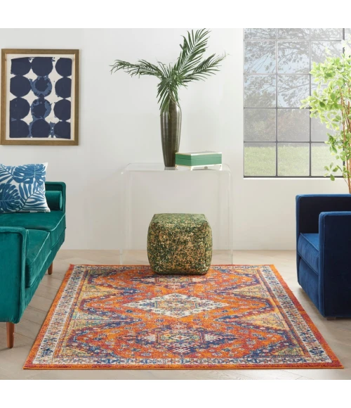 Nourison Allur Area Rug ALR02-Orange Multicolor