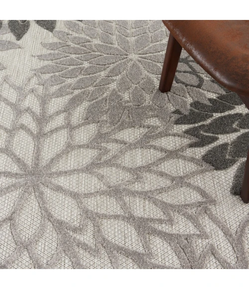 Nourison Aloha Round Area Rug ALH05-Silver Grey