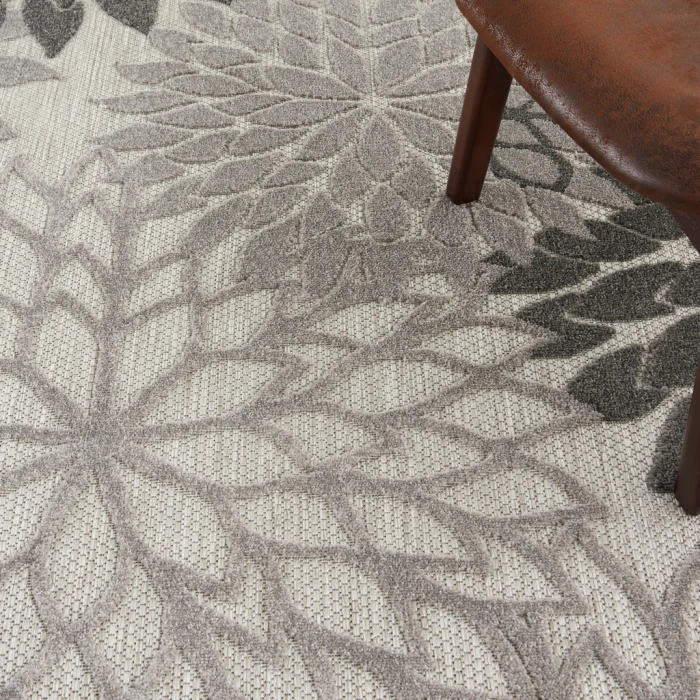 Nourison Aloha Round Area Rug ALH05-Silver Grey