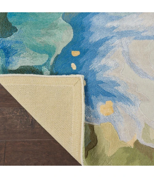 Nourison Prismatic Area Rug PRS16 Seafoam 5'6" x 7'5"