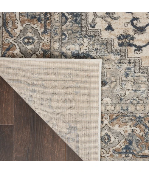 Nourison Quarry Ivory Grey QUA05 4 ft. X Square Rug