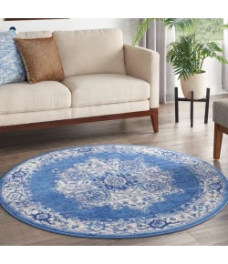 Nourison Home Whimsicle WHS03 Navy 5 ft. Round Area Rug