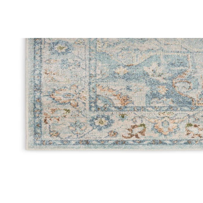 Nourison Astra Machine Washable Light Blue ASW12 4 ft. X 6 ft. Rectangle Rug