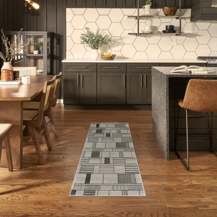 Nourison Home Nordic Black Grey NRC04 2 ft. X 6 ft. Rectangle Rug