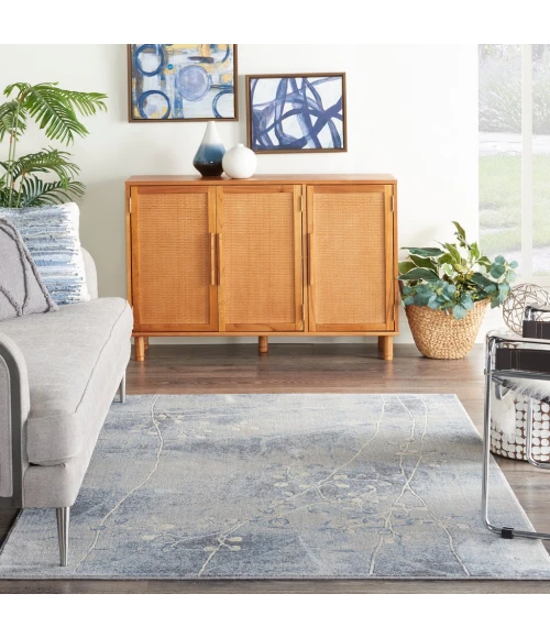 Nourison Somerset Area Rug ST74-Silver/Blue